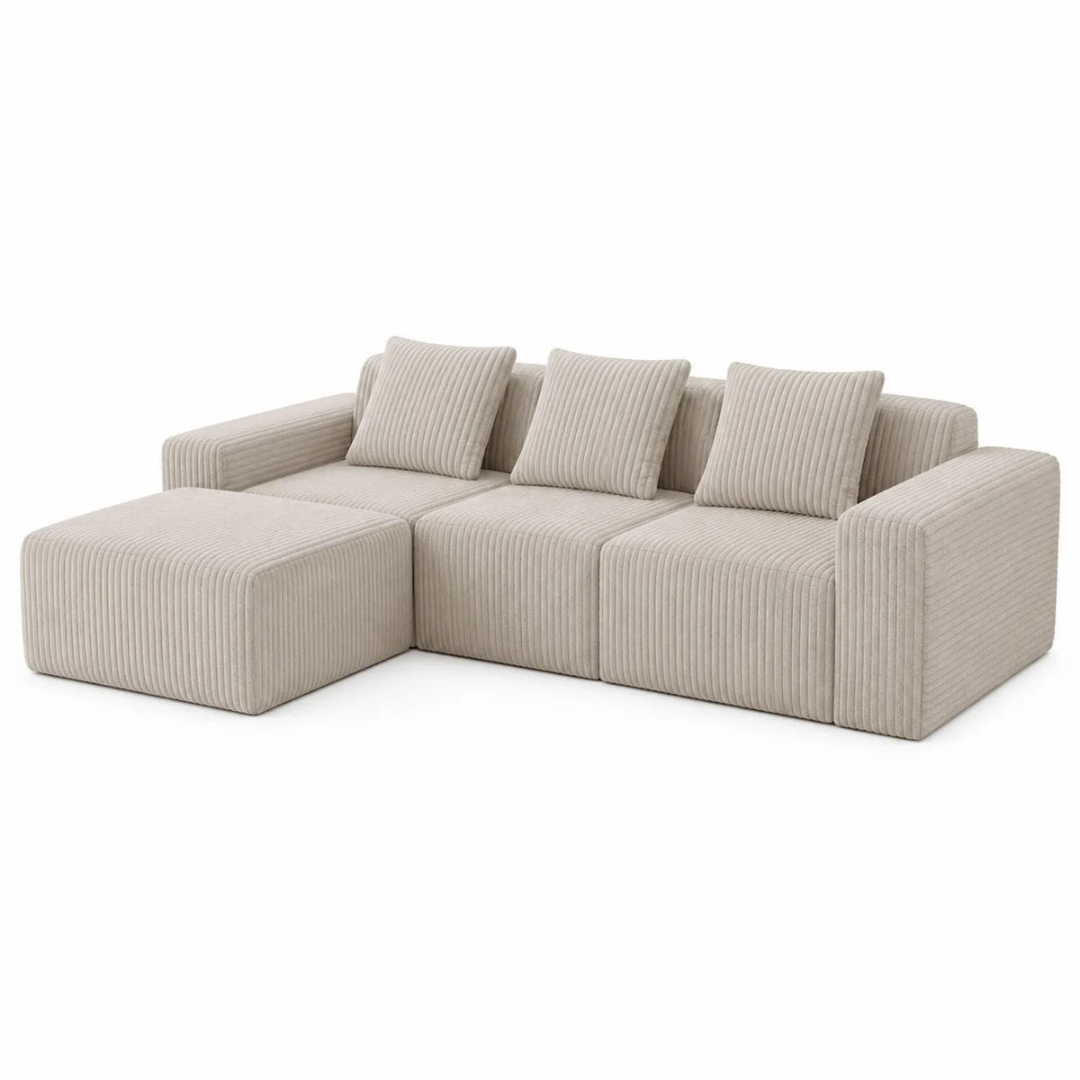 Modulares Ecksofa Cord Beige