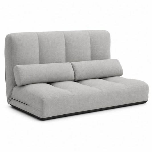 Graues Leinen-Klappsofa 175 cm Breite