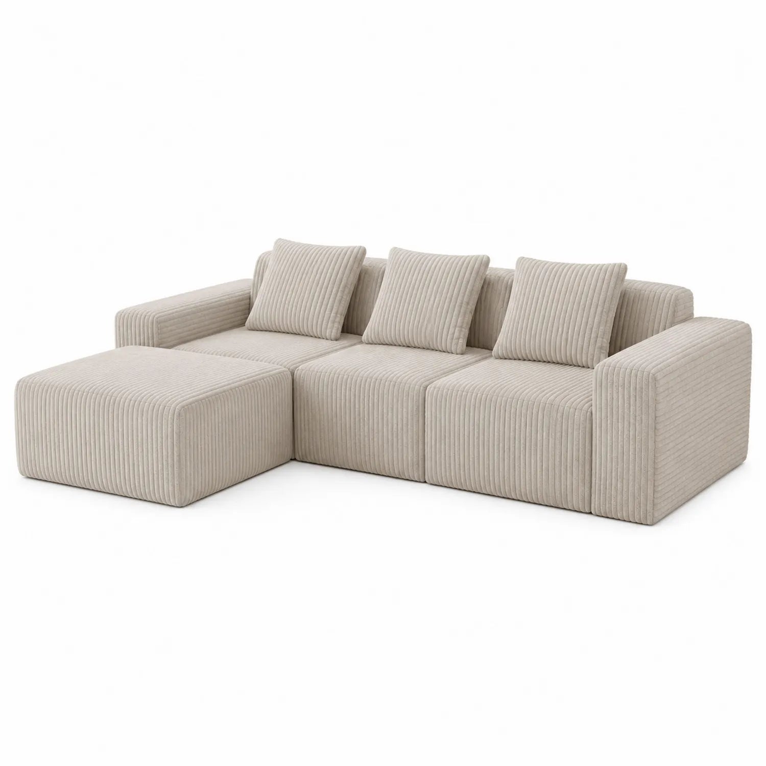 Modulares Ecksofa Cord Beige