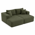 Modulares Ecksofa Cordstoff Grün 200x150x85cm