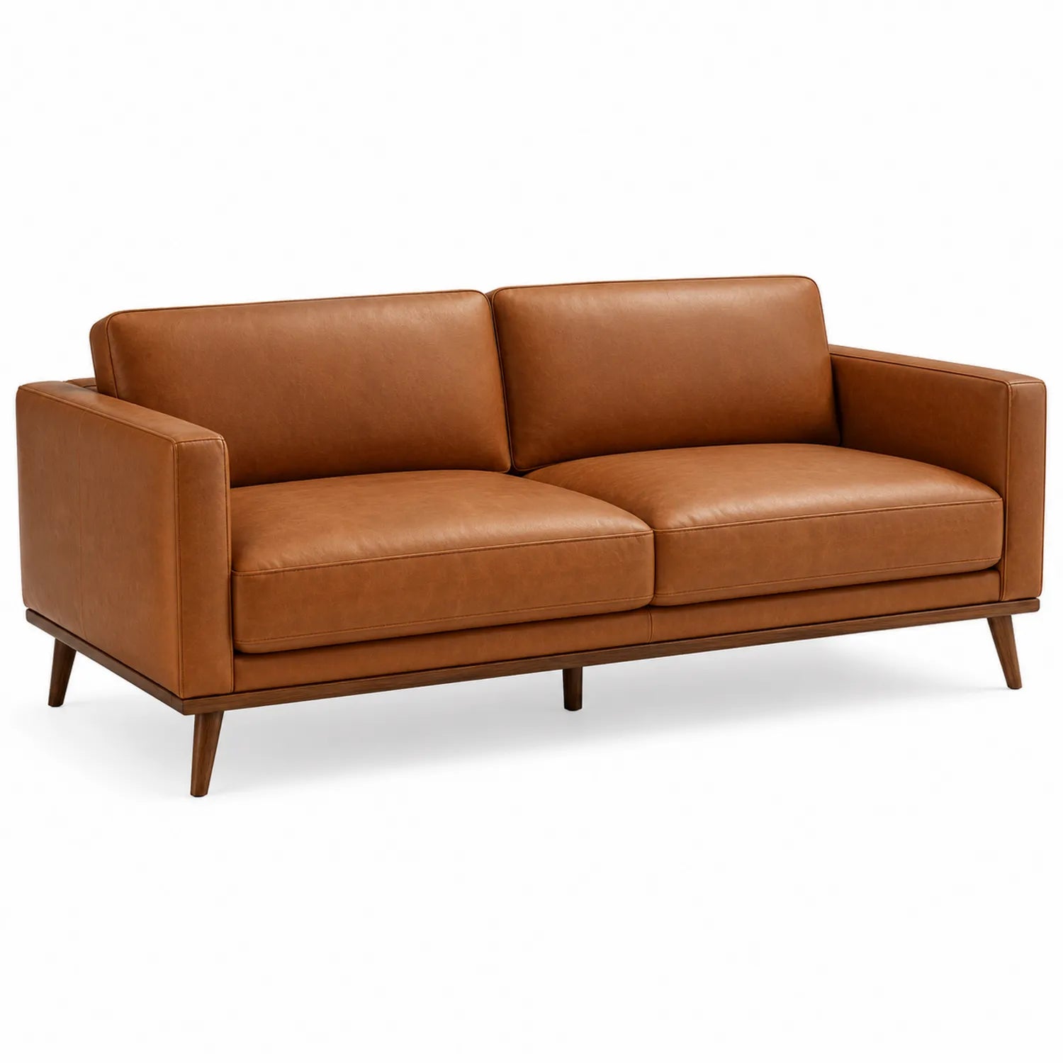 3-Sitzer Sofa Leder Cognac