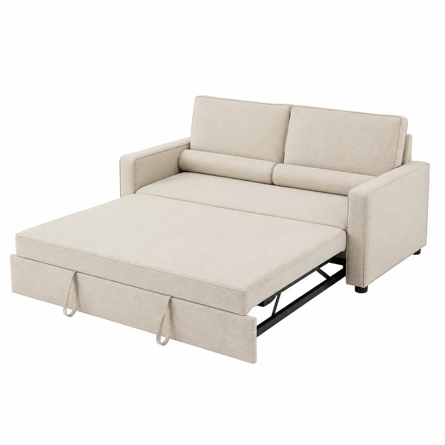 Schlafsofa aus Stoff Beige